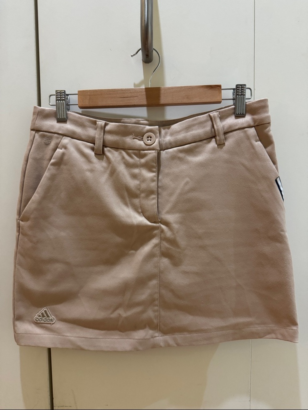 adidas Beige Mini Skort with Belt Loops